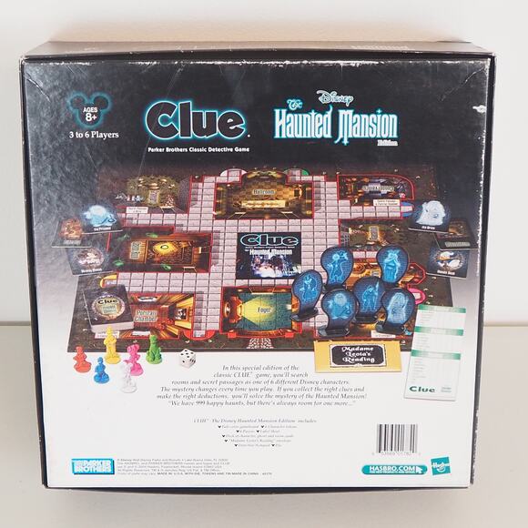 VTG Clue Disney Haunted Mansion Edition Board Game Parker Bros 2004 COMPLETE - Picture 2 of 14
